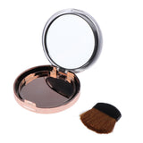 Maxbell Maxbell Silky Smooth Face Blush Natural Cheek Makeup Powder Palette with Brush Set Rose Red