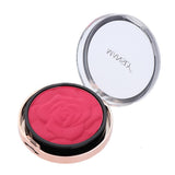 Maxbell Maxbell Silky Smooth Face Blush Natural Cheek Makeup Powder Palette with Brush Set Rose Red