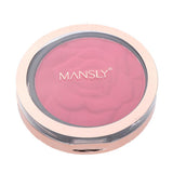 Maxbell Maxbell Silky Smooth Face Blush Natural Cheek Makeup Powder Palette with Brush Set Rose Red