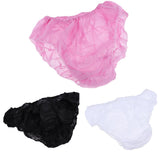 Maxbell Maxbell 50pcs Nonwoven Underwear Panties Handy Briefs Set for Travel Hotel Spa Black