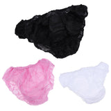Maxbell Maxbell 50pcs Nonwoven Underwear Panties Handy Briefs Set for Travel Hotel Spa Black