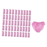 Maxbell Maxbell 50pcs Nonwoven Underwear Panties Handy Briefs Set for Travel Hotel Spa Red