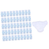 Maxbell Maxbell 50pcs Nonwoven Underwear Panties Handy Briefs Set for Travel Hotel Spa White