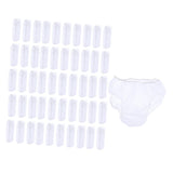 Maxbell Maxbell 50pcs Nonwoven Underwear Panties Handy Briefs for Travel Hotel Spa White