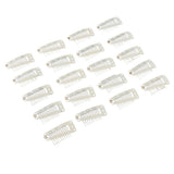 Maxbell Maxbell 20 Pcs Hair Extension Snap Clips Wig Grips Clip Wigs Accessories Beige