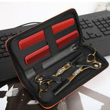 Maxbell Maxbell PU Hair Scissors Shears Bag Pet Hairdressing Tool Pouch Holster Case Orange