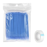 Maxbell Maxbell 100Pcs Disposable Eyelash Extension Microbrush Swabs & Under Eye Pads Blue