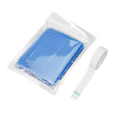 Maxbell Maxbell 100Pcs Disposable Eyelash Extension Microbrush Swabs & Under Eye Pads Blue