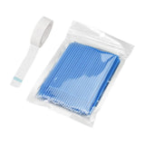 Maxbell Maxbell 100Pcs Disposable Eyelash Extension Microbrush Swabs & Under Eye Pads Blue