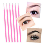 Maxbell Maxbell 100Pcs Disposable Eyelash Extension Microbrush Swabs & Under Eye Pads Pink