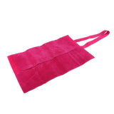 Maxbell Maxbell PU Hairstylist Scissors/Shears Folding Bag Combs Clips Holder Pouch Red Wine