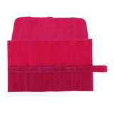 Maxbell Maxbell PU Hairstylist Scissors/Shears Folding Bag Combs Clips Holder Pouch Red Wine
