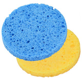 Maxbell Maxbell 10Pcs Face Cleansing Washing Pad Puffs Makeup Cosmetic Removal Sponge Yellow