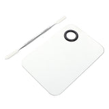 Maxbell Maxbell 2x Steel Nail Art Face Makeup Foundation Mixing Palette+Spatula Sets Mirror