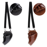 Maxbell Maxbell PU Salon Hair Scissors Bag Pet Hairdressing Beard Shears Tool Pouch Holster Brown