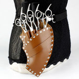 Maxbell Maxbell PU Salon Hair Scissors Bag Pet Hairdressing Beard Shears Tool Pouch Holster Brown