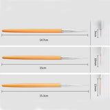 Maxbell 3x3pcs Mermaid Tail Stick UV Gel Polish Nail Art Drawing Painting Pen Brushes