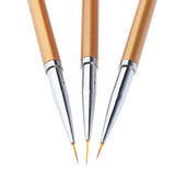 Maxbell 3x3pcs Mermaid Tail Stick UV Gel Polish Nail Art Drawing Painting Pen Brushes