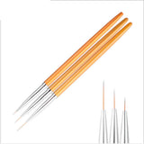Maxbell 2x3pcs Mermaid Tail Stick UV Gel Polish Nail Art Drawing Painting Pen Brushes