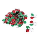 Maxbell 50pc Hair Pendant Circlet Set For Braid DIY Hairstyle Green+Red