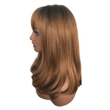Maxbell Maxbell Women Wigs Breathable Long Curly Hairpiece Synthetic Cosplay Wig Brown