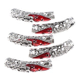 Maxbell 10x Dreadlock Bead Twist Braid Jewelry Tubes DIY Bracelet Beard Hair Pendant