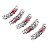 Maxbell 10x Dreadlock Bead Twist Braid Jewelry Tubes DIY Bracelet Beard Hair Pendant