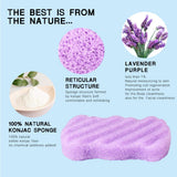 Maxbell Maxbell 100% Natural Konjac Soft Puff Face Body Wash Cleaning Sponge Lavender Purple