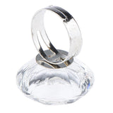 Maxbell Maxbell 2-in-1 Crystal Ring Pigment Cup Adhesive Holder Lash Extension Tools Clear