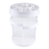 Maxbell Maxbell Makeup Organizer 360 Rotating Multi-Function Plastic Cosmetic Storage Box White