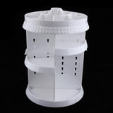 Maxbell Maxbell Makeup Organizer 360 Rotating Multi-Function Plastic Cosmetic Storage Box White