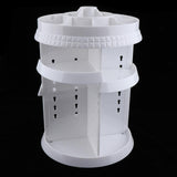 Maxbell Maxbell Makeup Organizer 360 Rotating Multi-Function Plastic Cosmetic Storage Box White