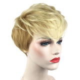 Maxbell Maxbell Short Synthetic Heat Resist Blonde Women Pixie Cut Chic Straight Wigs 26cm