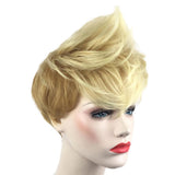 Maxbell Maxbell Short Synthetic Heat Resist Blonde Women Pixie Cut Chic Straight Wigs 26cm
