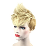 Maxbell Maxbell Short Synthetic Heat Resist Blonde Women Pixie Cut Chic Straight Wigs 26cm