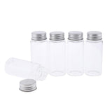 Maxbell 2x5Pcs Refillable Glass Makeup Bottles Cosmetic Pills Storage Containers 70ml