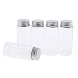 Maxbell 2x5Pcs Refillable Glass Makeup Bottles Cosmetic Pills Storage Containers 70ml