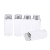 Maxbell 2x5Pcs Refillable Glass Makeup Bottles Cosmetic Pills Storage Containers 70ml