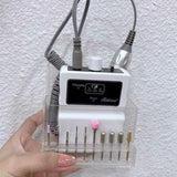 2pcs Acrylic Nail Drill Machine Nails Drill Bits Holder Stand Display Box