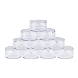 Maxbell Maxbell 10x Empty Round Clear Makeup Jar Pot Powder Travel Cream Cosmetic Container 5g
