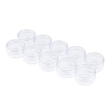 Maxbell Maxbell 10x Empty Round Clear Makeup Jar Pot Powder Travel Cream Cosmetic Container 10g(A)