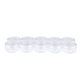 Maxbell Maxbell 10x Empty Round Clear Makeup Jar Pot Powder Travel Cream Cosmetic Container 10g(A)