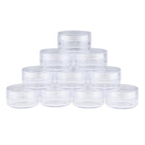 Maxbell Maxbell 10x Empty Round Clear Makeup Jar Pot Powder Travel Cream Cosmetic Container 10g(A)