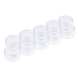 Maxbell Maxbell 10x Empty Round Clear Makeup Jar Pot Powder Travel Cream Cosmetic Container 10g(A)