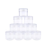 Maxbell Maxbell 10x Empty Round Clear Makeup Jar Pot Powder Travel Cream Cosmetic Container 20g