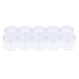 Maxbell Maxbell 10x Empty Round Clear Makeup Jar Pot Powder Travel Cream Cosmetic Container 20g