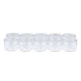 Maxbell Maxbell 10x Empty Round Clear Makeup Jar Pot Powder Travel Cream Cosmetic Container 15g