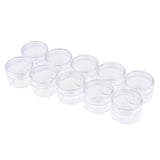 Maxbell Maxbell 10x Empty Round Clear Makeup Jar Pot Powder Travel Cream Cosmetic Container 15g