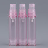 Maxbell Maxbell 3Pcs 10ml Empty Airless Pump Bottles Refillable Cosmetic Containers Pink