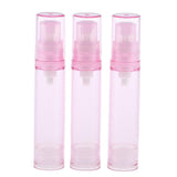 Maxbell Maxbell 3Pcs 10ml Empty Airless Pump Bottles Refillable Cosmetic Containers Pink